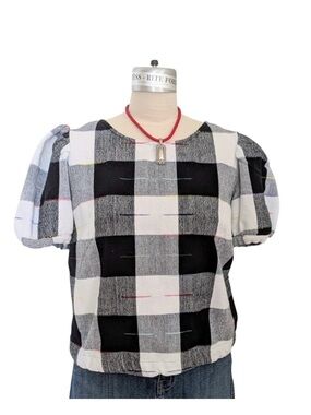 Anthropologie The Odells Puff Sleeve Top Size 1X